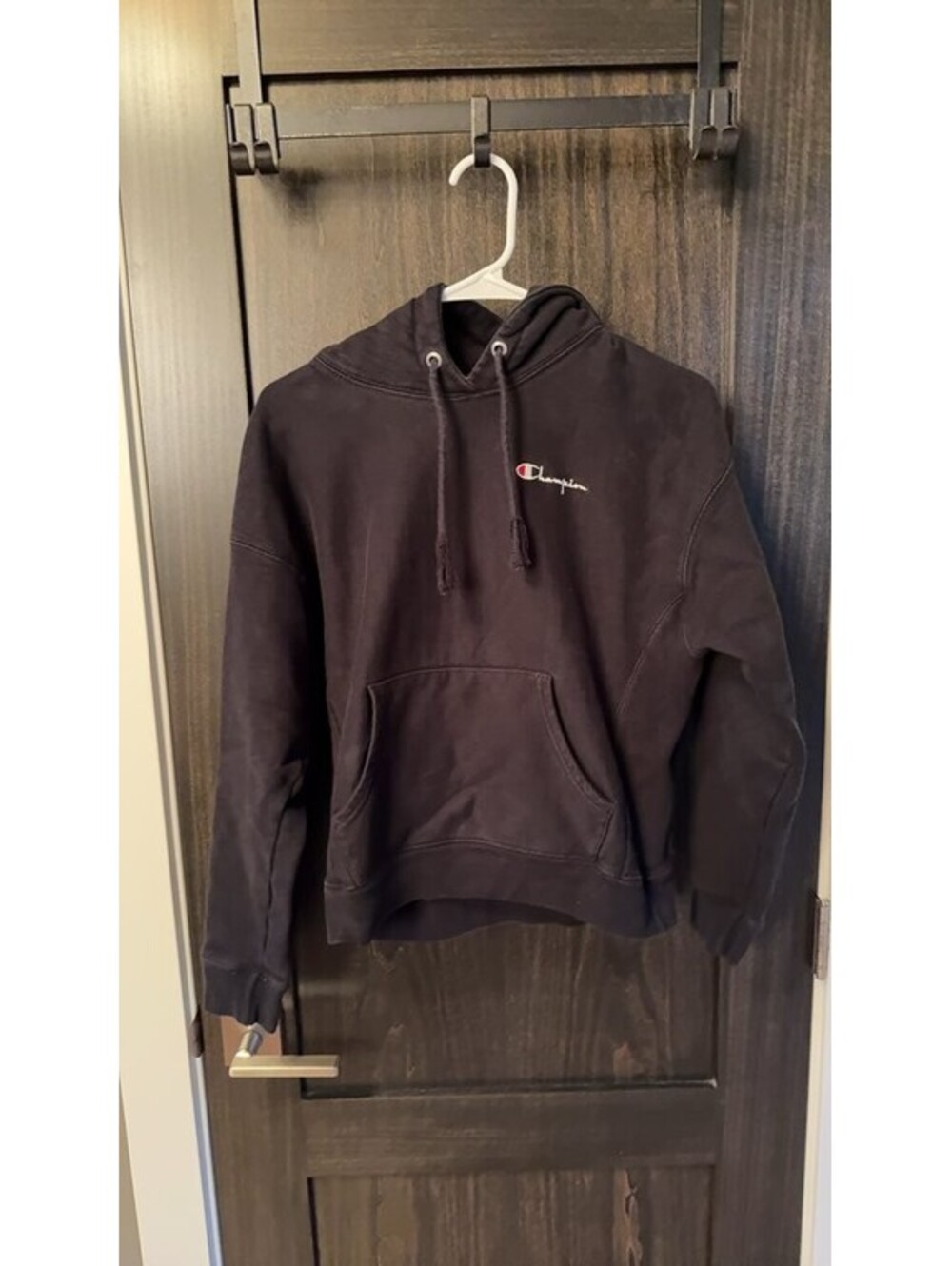 Champion Reverae Weave Black Hoodie Boys Medium 0218